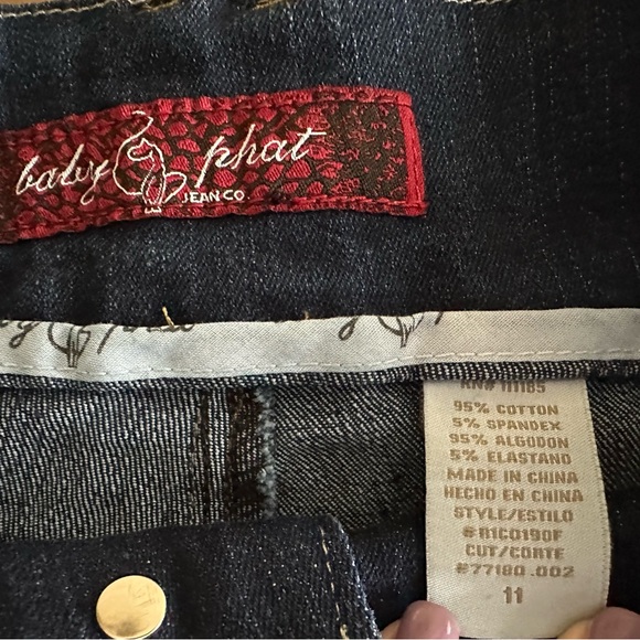 Baby Phat back pocket design Jean - Size Juniors 11 - Picture 4 of 6